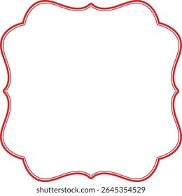 Klassieke Dubbele Lijn Frame Rood Transparant