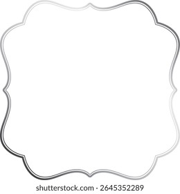 Classic Double Line Frame Silver Transparent