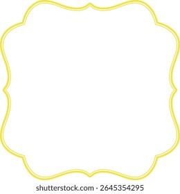 Klassieke Dubbele Lijn Frame Geel Transparant