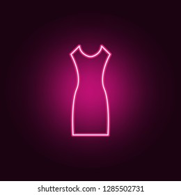 classic dress icon. Elements of clothes in neon style icons. Simple icon for websites, web design, mobile app, info graphics