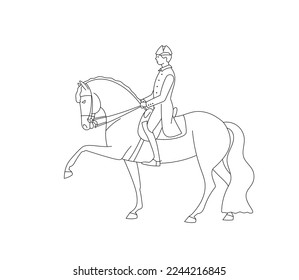 Classic dressage, old school, horse rider, spanish walk