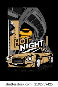classic drift championship t  shirt design illustration