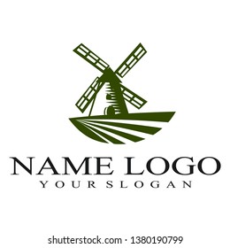 classic dutch windmill logo design