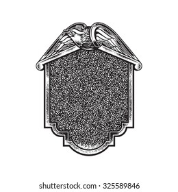 classic eagle badge vector vintage illustration