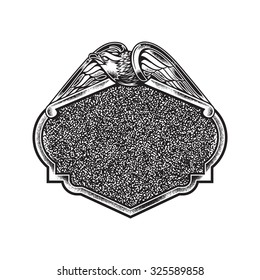 classic eagle badge vector vintage illustration