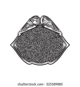 classic eagle badge vector vintage illustration