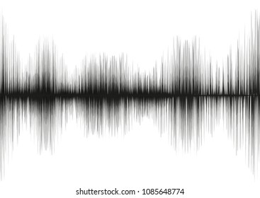 Classic Earthquake Wave Low and Hight richter scale on White paper background,audio wave diagram concept,design for education and science,Vector Illustration.
