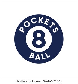 Classic Eight Ball Logo Design for Billiards and Pool Enthusiasts