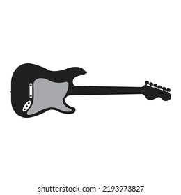 Classic electric guitar isolated on white background