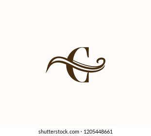 Classic Elegance Letter C Swoosh Premium Logo