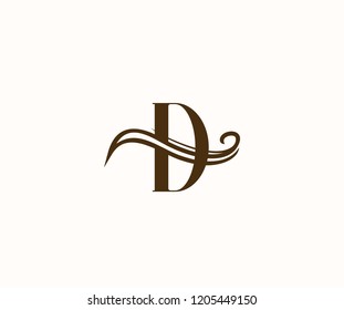 Classic Elegance Letter D Swoosh Premium Logo
