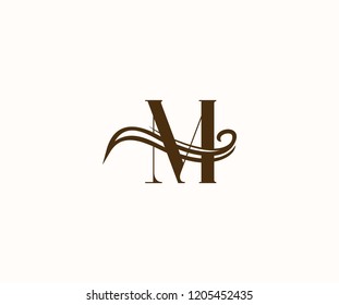 Classic Elegance Letter M Swoosh Premium Logo