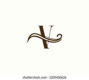 Classic Elegance Letter V Swoosh Premium Logo