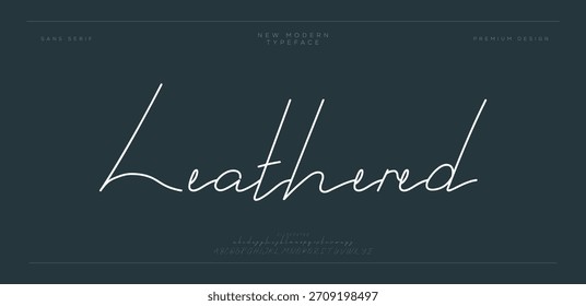 Classic elegant design font. Vector illustration of typography alphabet. Sans serif stylish display fonts.