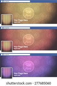 classic elegant face book page cover banner and background background template set