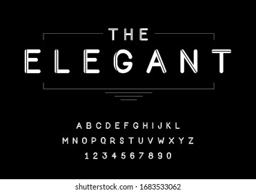 Classic elegant font set. Vector illustration design of font set. svg