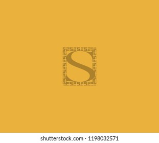 Classic Elegant Frame Letter S Monogram Logo