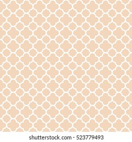 Classic Elegant Geometric Arabian Pattern. Vector EPS 10. Beige and White. Pattern in swatch