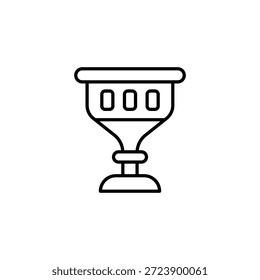 Icono elegante clásico del contorno del cáliz para los premios y