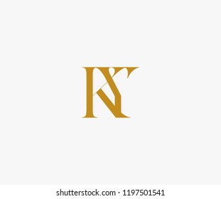 Classic Elegant Gold Linked Letter KY Logo