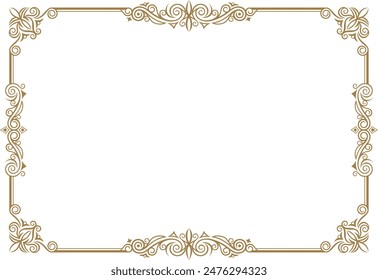 Classic, elegant and gorgeous decorative frame. Color: gold-red.