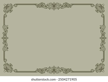 Classic, elegant and gorgeous decorative frame. Color: background khaki color.