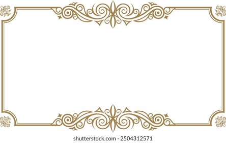 Classic, elegant and gorgeous decorative frame. Color: gold-red.