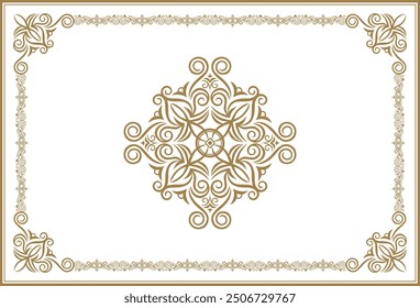 Classic, elegant and gorgeous decorative frame. Color: gold-red.