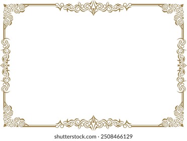 Classic, elegant and gorgeous decorative frame. Color: gold-red.