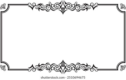 Klassischer, eleganter und wunderschöner Dekorrahmen. Farbe: monoton schwarz.