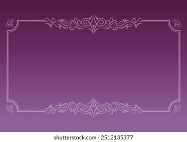Quadro decorativo clássico, elegante e lindo. Cor: fundo de gradação roxo.
