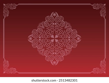 Quadro decorativo clássico, elegante e lindo. Cor: gradação de fundo vermelho.