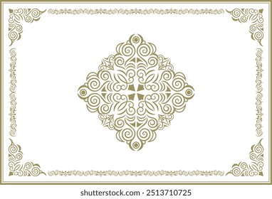 Classic, elegant and gorgeous decorative frame. Color: gold-blue.