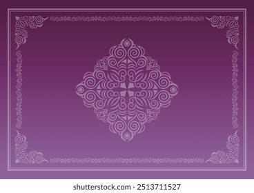 Classic, elegant and gorgeous decorative frame. Color: background gradation purple.
