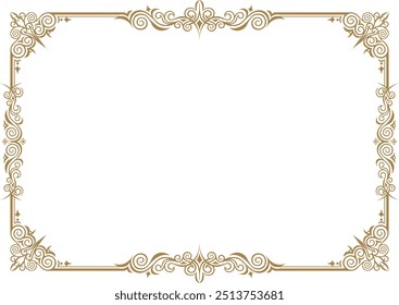 Classic, elegant and gorgeous decorative frame. Color: gold-red.