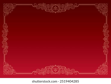 Quadro decorativo clássico, elegante e lindo. Cor: gradação de fundo vermelho.