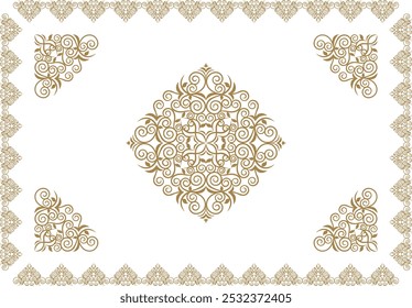 Classic, elegant and gorgeous decorative frame. Color: gold-red.