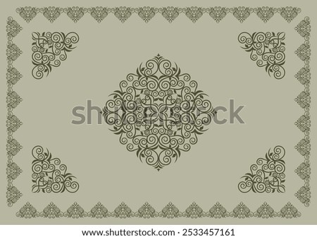 Classic, elegant and gorgeous decorative frame. Color: background khaki color.