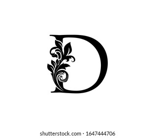 Classic Elegant Letter D Graceful Royal Stock Vector (Royalty Free ...