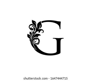Classic Elegant Letter G Graceful Royal Stock Vector (Royalty Free ...