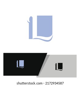 classic and elegant letter L logo with light blue color