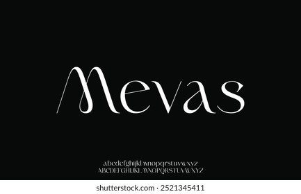 Classic Elegante Modern Serif Lettering Logotipo de Moda Mínima. Fontes de decoração de tipografia para branding, casamento, logos. ilustração vetorial