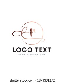 A classic and elegant touch handwritten letter type R logo template, vector logo for business and company identity 
