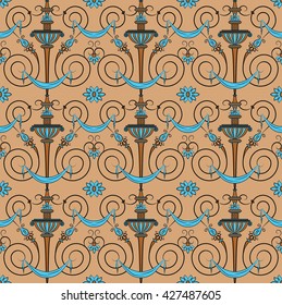 Classic Elegant Victorian Seamless Vector Pattern