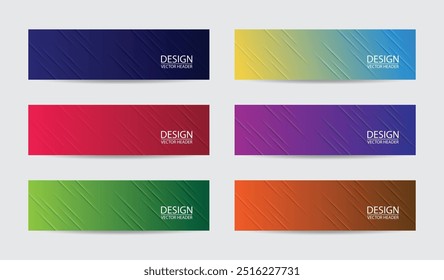 Classic elements design colors web page headers