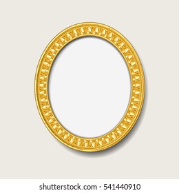 classic ellipse gold picture frame 