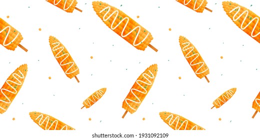 The Classic elote seamless pattern