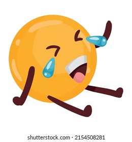 classic emoji laughing comic character