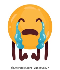 classic emoticon crying comic character