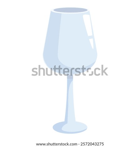 Classic empty wine glass is waiting to be filled